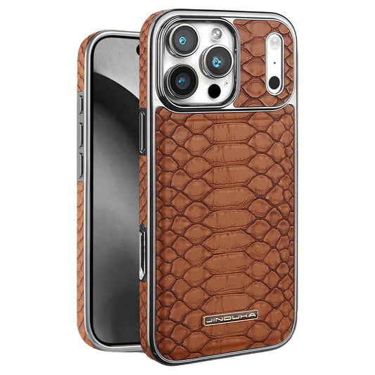 AIRKAS iPhone 17 Snakeskin Design Electroplated Magnetic Phone Case