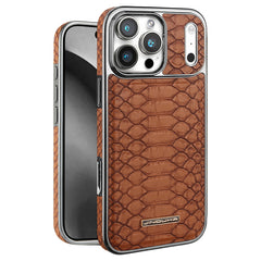 AIRKAS iPhone 17 Snakeskin Design Electroplated Magnetic Phone Case