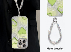 iPhone Shining Feather Heart Anti-fingerprint protection Phone Case (All Model Included a shiny beads)