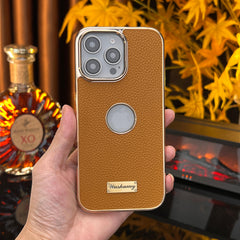 Genuine Litchi-Grain Real Leather MagSafe Case for iPhone 17/16/15/ Series