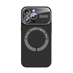 iPhone Large Window Magnetic Liquid Silicone Phone Case