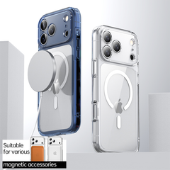 AIRKAS iPhone 17 Pro Max Magnetic Clear Protective Case – Glittering Finish, Strong Drop Defense