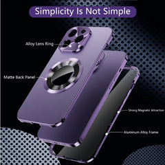 360° Magnetic Protection iPhone Case – HD Glass, Metal Frame, Shockproof Design