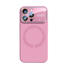 iPhone Large Window Magnetic Liquid Silicone Phone Case
