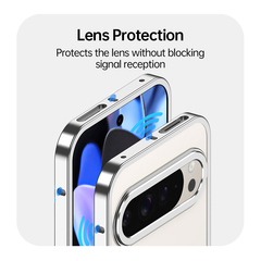 AIRKAS Premium Stainless Steel Frame Google Pixel 9 Pro Case – Slim, Durable Protection