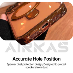 AIRKAS iPhone 17 Corner Airbags Magnetic Shockproof Ice-Clear Stand Case – Anti-Yellowing & Full-Edge Protection