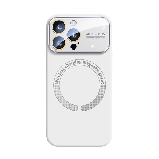 iPhone Large Window Magnetic Liquid Silicone Phone Case