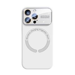 iPhone Large Window Magnetic Liquid Silicone Phone Case