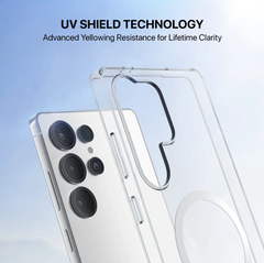 Crystal Clear Magnetic Case for Samsung Galaxy - Yellowing Resistant