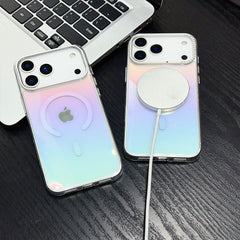 AIRKAS iPhone 17 Pro Max Magnetic Clear Protective Case – Glittering Finish, Strong Drop Defense