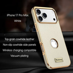 AIRKAS Genuine Real Leather MagSafe Case for iPhone 17 Pro Max