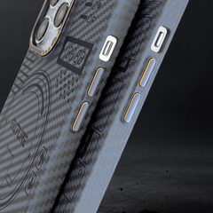 Matte Carbon Fiber Magnetic Protective Case for iPhone 17/16 Pro Max