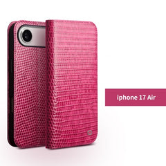 New Rose Red Real Leather iPhone Case for iPhone 17 Pro Max   iPhone 16 Pro Max  - Warm Touch, Elegant Protection
