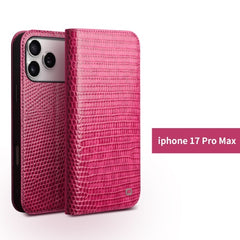 New Rose Red Real Leather iPhone Case for iPhone 17 Pro Max   iPhone 16 Pro Max  - Warm Touch, Elegant Protection