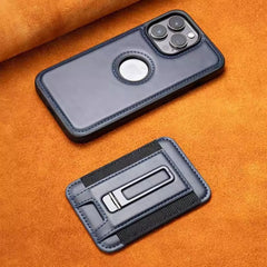 AIRKAS Premium Magnetic Leather Wallet Case For iPhone 14-17 with Detachable Stand