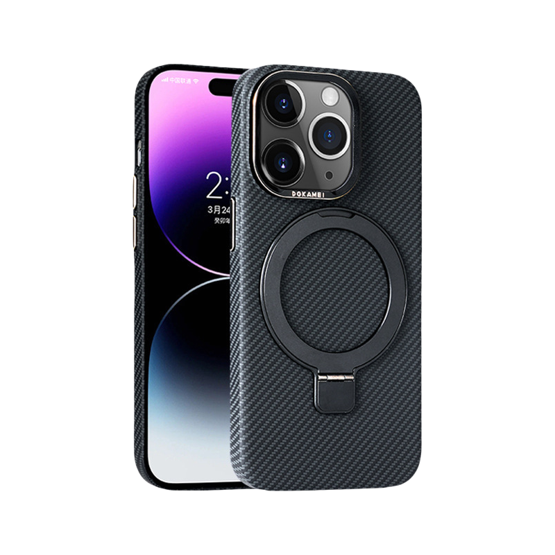 Carbon Composite Case with Smooth Magnetic Stand Integration