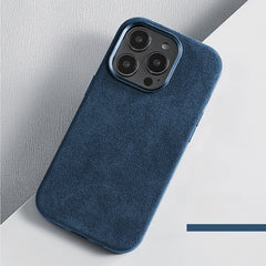 Premium Suede Texture Protective Case for iPhone 16 Pro/Pro Max – Space Grey