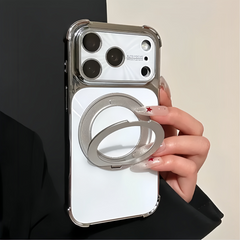 AIRKAS Electroplated laser rotating stand case for iPhone 17 Pro Max