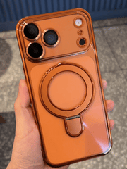 AIRKAS iPhone 17 Corner Airbags Magnetic Shockproof Ice-Clear Stand Case – Anti-Yellowing & Full-Edge Protection