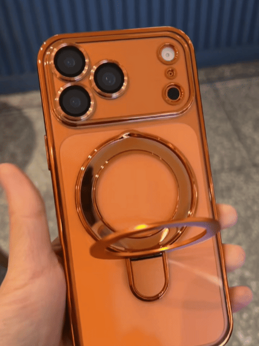 AIRKAS iPhone 17 Corner Airbags Magnetic Shockproof Ice-Clear Stand Case – Anti-Yellowing & Full-Edge Protection