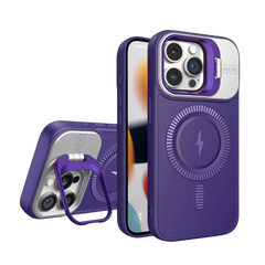 Magnetic hidden bracket protective case Apple phone case