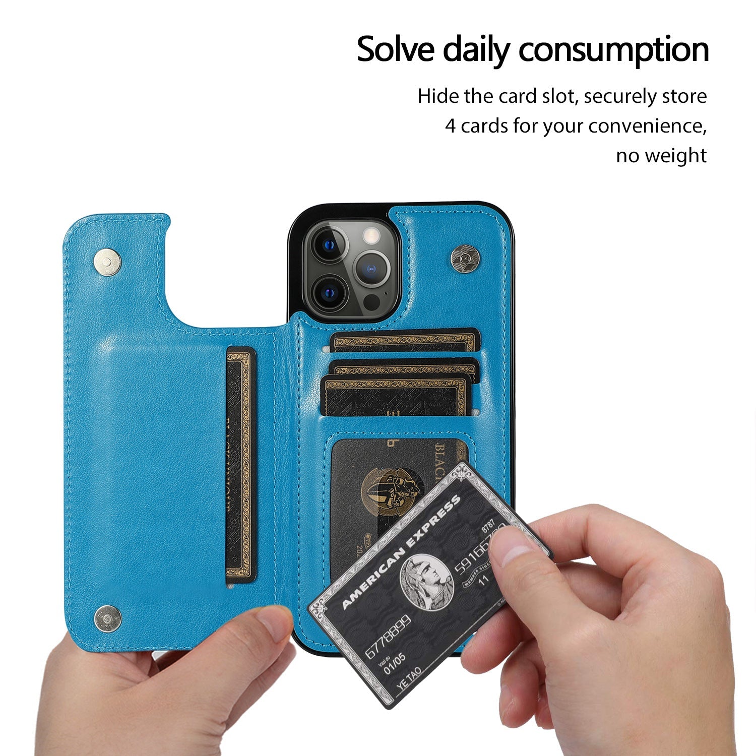 Classic Embossed Slim Folio Case with Card Storage