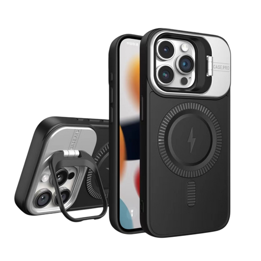 Magnetic hidden bracket protective case Apple phone case
