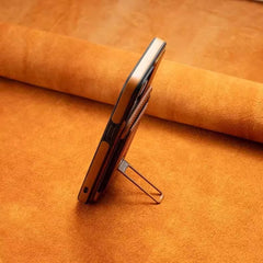 AIRKAS Premium Magnetic Leather Wallet Case For iPhone 14-17 with Detachable Stand