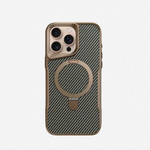Carbon Fiber Pattern Magnetic Phone Case with Ring Stand