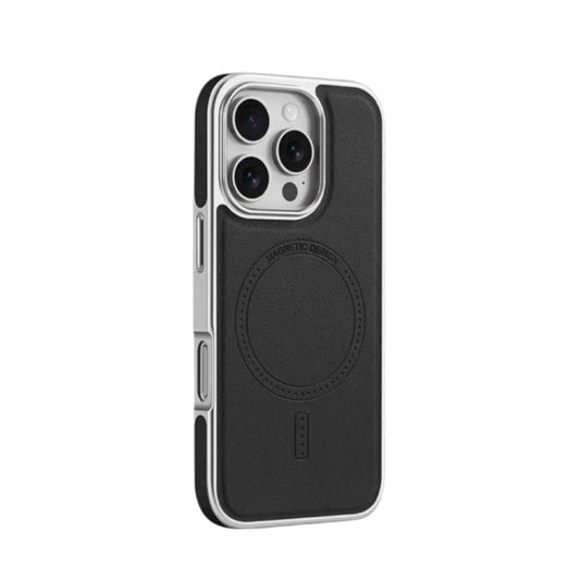 Magnetic Slim Vegan Leather Case | Electroplated Edge, MagSafe Ready