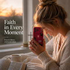 God Faith-Inspired Cross iPhone Case -Amen-Quiet Strength, Inspired by Psalm 46:5