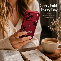 God Faith-Inspired Cross iPhone Case -Amen-Quiet Strength, Inspired by Psalm 46:5