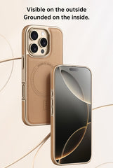 Magnetic Slim Vegan Leather Case | Electroplated Edge, MagSafe Ready