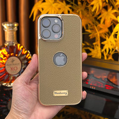 Genuine Litchi-Grain Real Leather MagSafe Case for iPhone 17/16/15/ Series