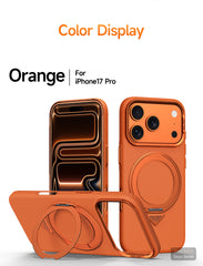 AIRKAS Rotating Bracket Metal Lens Ring Magnetic Wireless Charging Translucent Matte Cover