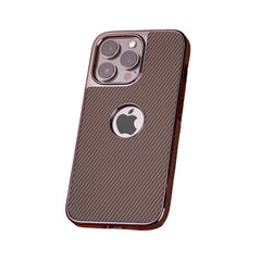 Electroplating frame carbon fiber pattern iPhone phone case