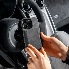Premium Suede Texture Protective Case for iPhone 16 Pro/Pro Max – Space Grey