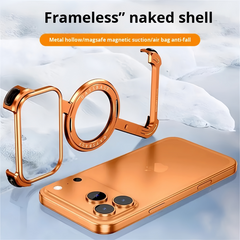 AIRKAS Metallic MagSafe iPhone Case with Rotating Stand & Drop Protection