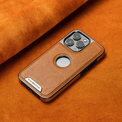 Luxury Leather Built-in MagSafe Case for iPhone (card holder unincluded）
