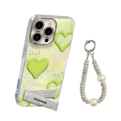 iPhone Shining Feather Heart Anti-fingerprint protection Phone Case (All Model Included a shiny beads)