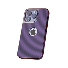 Electroplating frame carbon fiber pattern iPhone phone case
