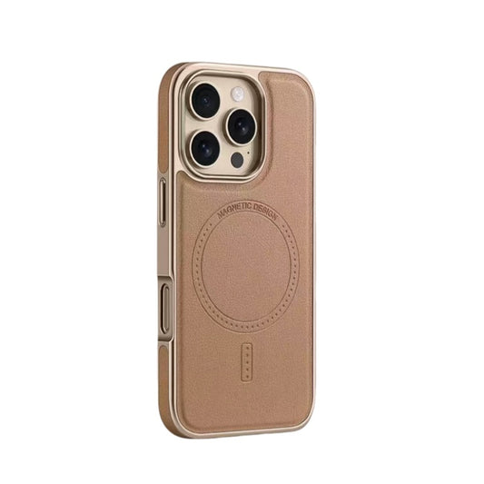Magnetic Slim Vegan Leather Case | Electroplated Edge, MagSafe Ready