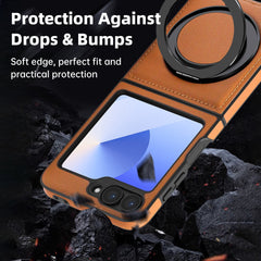 Rotating Magnetic Stand Shockproof Leather Cover Samsung Z Flip Case