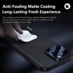 Carbon Fiber Pattern Magnetic Phone Case with Camera Protection For iPhone 16 / 15 / 14 Pro Max