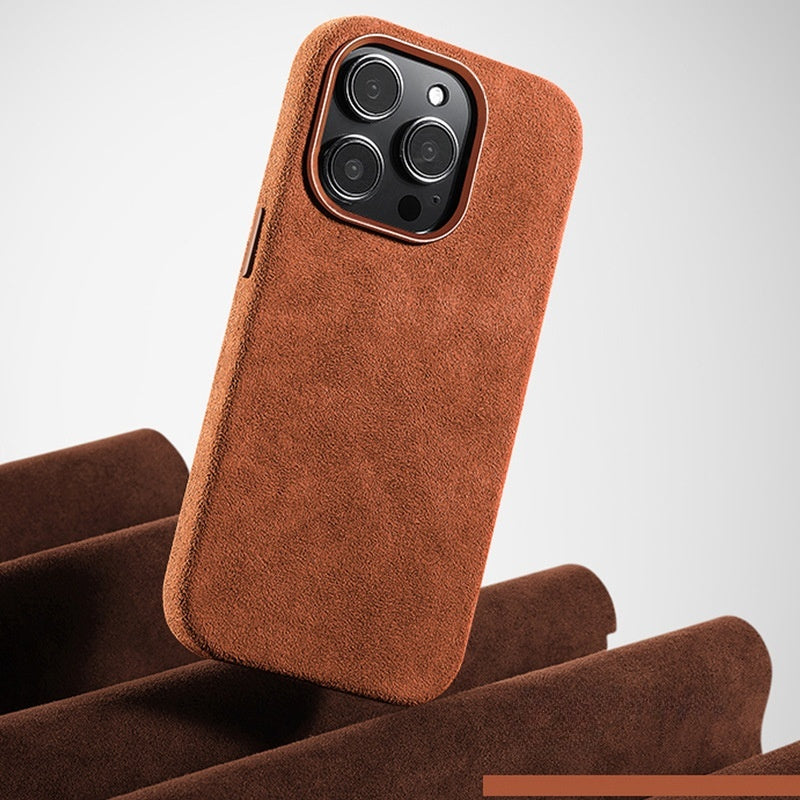 Premium Suede Texture Protective Case for iPhone 16 Pro/Pro Max – Space Grey