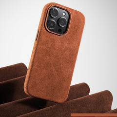 Premium Suede Texture Protective Case for iPhone 16 Pro/Pro Max – Space Grey