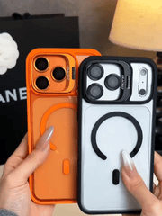 AIRKAS HD Clear Magnetic Shockproof Case for iPhone 17-14 Series Lens Holder