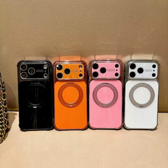 AIRKAS Electroplated laser rotating stand case for iPhone 17 Pro Max