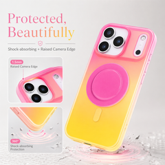 Colorful MagSafe Compatible Gradient iPhone Case – Slim Soft Shockproof Cover