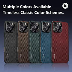 Carbon Fiber Pattern Magnetic Phone Case with Camera Protection For iPhone 16 / 15 / 14 Pro Max